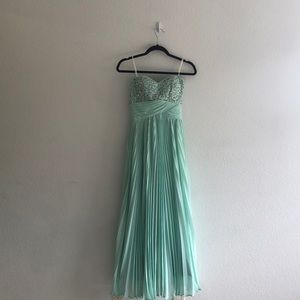 Strapless mint green